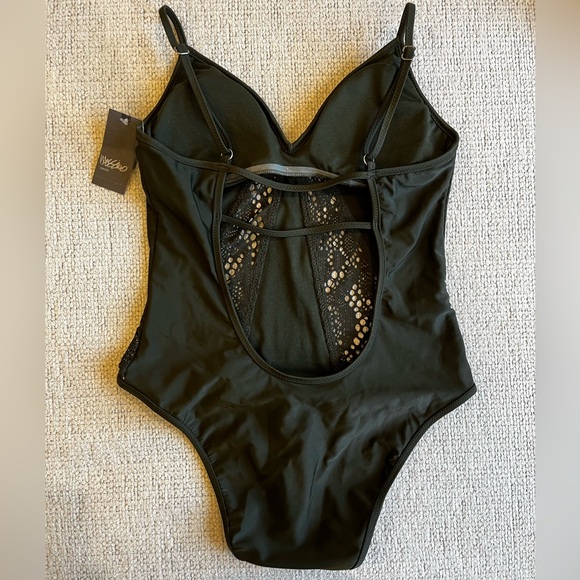 Mossimo Swim One Piece Swimsuit NWT Green Size Medium - Picture 2 of 3